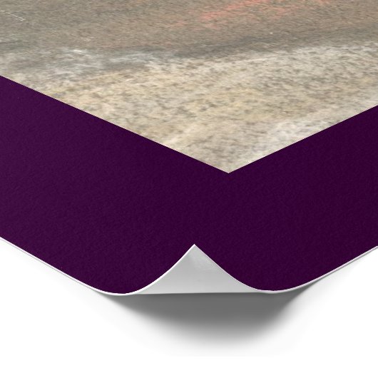 Cherry Branch auf lila Poster (Ecke)