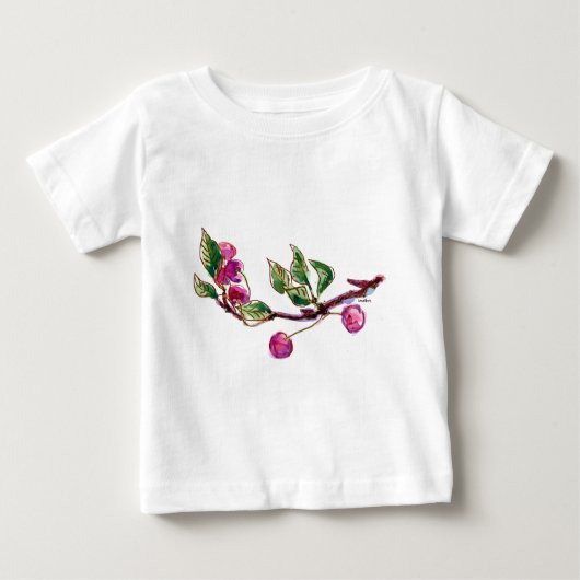 Cherry Branch Baby T-shirt (Vorderseite)