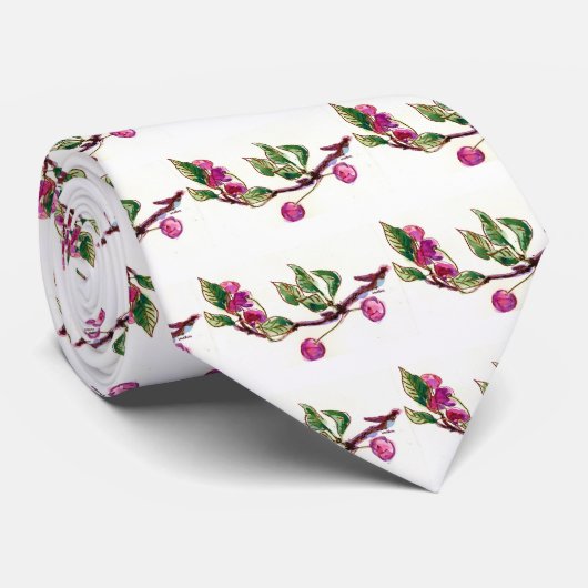 Cherry Branch Krawatte (Gerollt)
