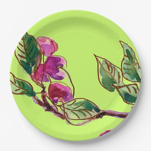 Cherry Branch on Green by Linandara Pappteller (Vorderseite)