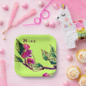 Cherry Branch on Green von Linandara Paper Tellers Pappteller (Party)