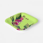 Cherry Branch on Green von Linandara Paper Tellers Pappteller (Gewinkelt)