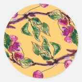 Cherry Branch Runder Aufkleber (Vorderseite)