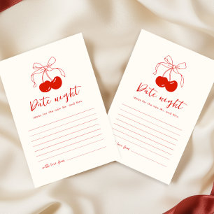 Cherry Brautparty Date Night Card Briefpapier