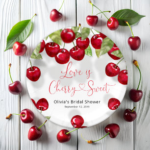 Cherry Brautparty Pappteller