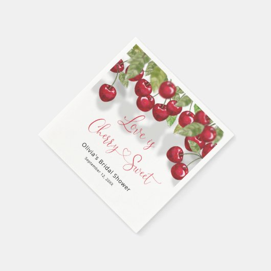 Cherry Brautparty Serviette (Ecke)