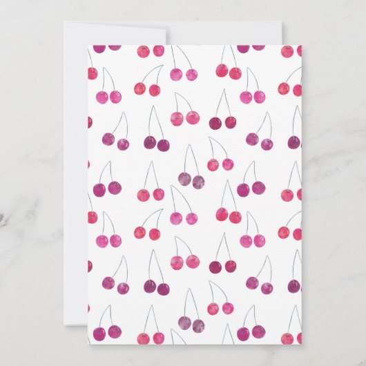 Cherry Bridal Dusche Einladung (Rückseite)