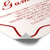 Cherry Bridal Shower Ring Game  Poster (Ecke)