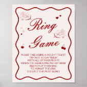 Cherry Bridal Shower Ring Game  Poster (Vorne)