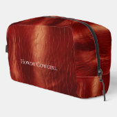 Cherry Brown Textured Look Waschbeutel (Rechte Ecke)