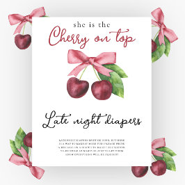 Cherry-Bugbaby-Dusche Späte-Nacht-Windeln Poster