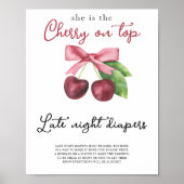 Cherry-Bugbaby-Dusche Späte-Nacht-Windeln Poster (Vorne)