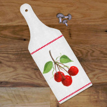 Cherry Bunch Glass Paddle Cutting Board