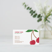 Cherry Business Card Visitenkarte (Stehend Vorderseite)