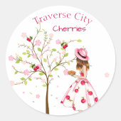 Cherry Canning Label Runder Aufkleber (Vorderseite)