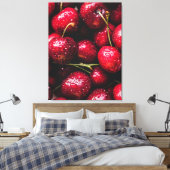 Cherry Canvas Print Leinwanddruck (Insitu (Schlafzimmer))