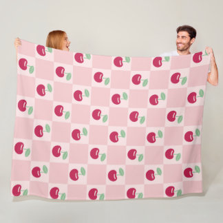 Cherry Checkerboard Delight Fleecedecke