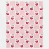 Cherry Checkerboard Delight Fleecedecke (Vorderseite)