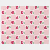 Cherry Checkerboard Delight Fleecedecke (Vorderseite (Horizontal))