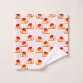 Cherry Cheesecake Dessert Badhandtuch Set (Waschlappen)