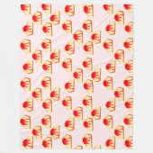 Cherry Cheesecake Dessert Fleecedecke (Vorderseite)