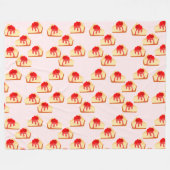 Cherry Cheesecake Dessert Fleecedecke (Vorderseite (Horizontal))