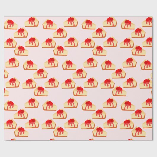 Cherry Cheesecake Dessert Geschenkpapier (Flach)