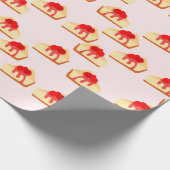 Cherry Cheesecake Dessert Geschenkpapier (Ecke)