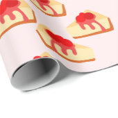 Cherry Cheesecake Dessert Geschenkpapier (Rolleneckpunkt)