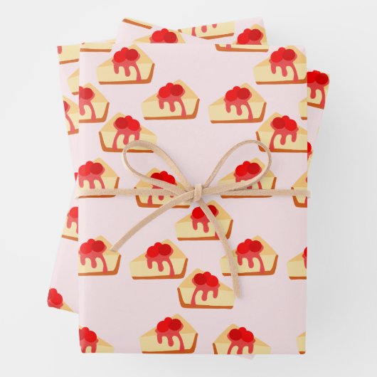 Cherry Cheesecake Dessert Geschenkpapier Set (Beispiel)