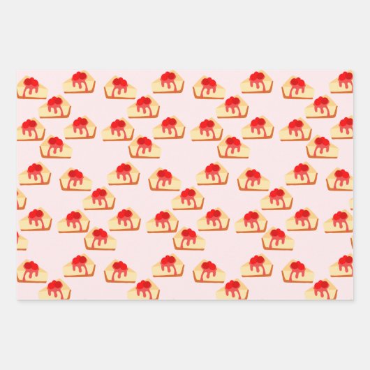 Cherry Cheesecake Dessert Geschenkpapier Set (Vorderseite)