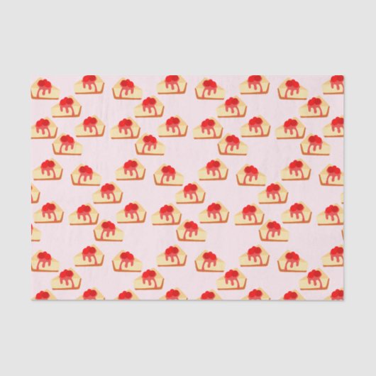 Cherry Cheesecake Dessert Seidenpapier (Vorderseite)