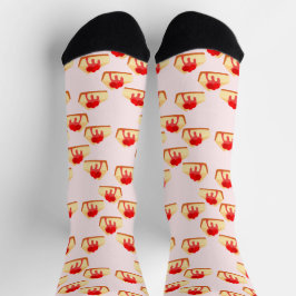 Cherry Cheesecake Dessert Socken