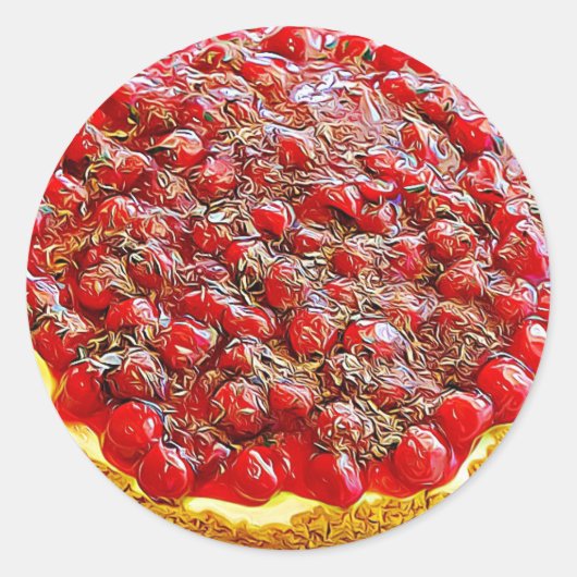 Cherry Cheesecake Food Dessert Stickers (Vorderseite)