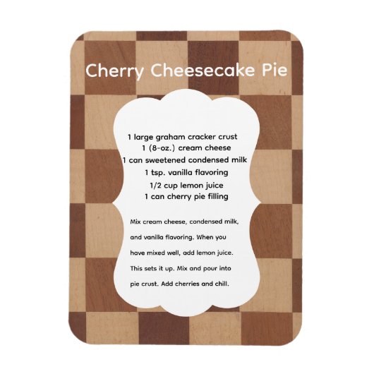 Cherry Cheesecake Recipe Magnet (Vertikal)