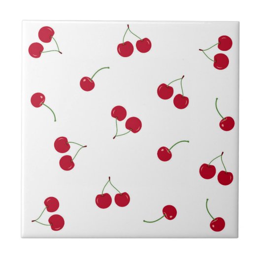 Cherry Cherries Fliese (Vorderseite)