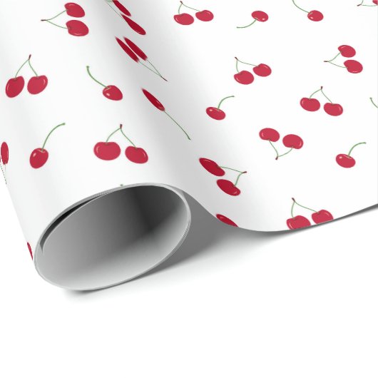 Cherry Cherries Geschenkpapier (Rolleneckpunkt)