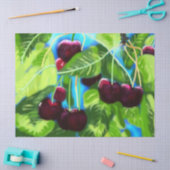 Cherry Cherries mit Baumzweigen deoupage Seidenpapier (Basteln)