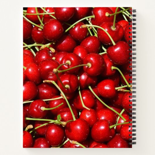 Cherry Cherries Red Notizblock (Rückseite)