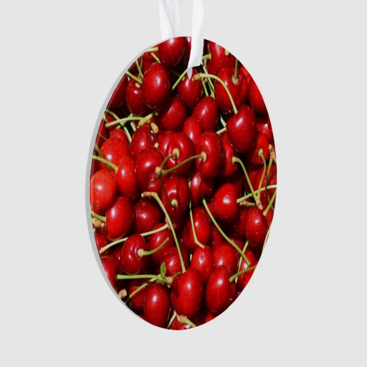 Cherry Cherries Red Ornament (Vorderseite)