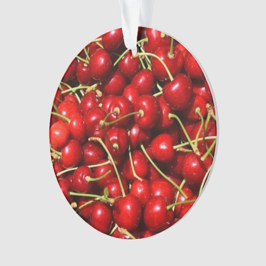 Cherry Cherries Red Ornament (Vorderseite)