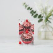 Cherry Chocolate Bakery Visitenkarte (Stehend Vorderseite)