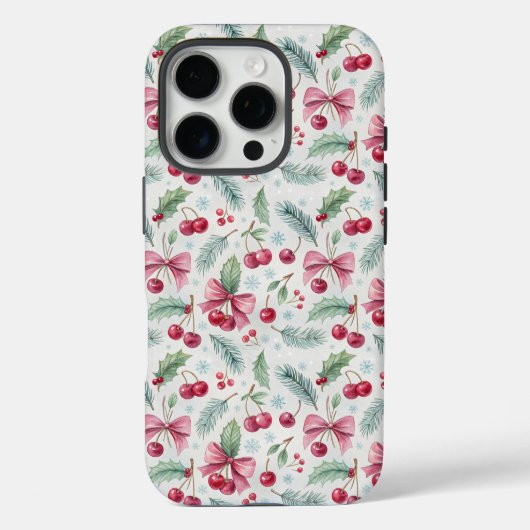 Cherry Christmas Case-Mate iPhone Hülle (Rückseite)