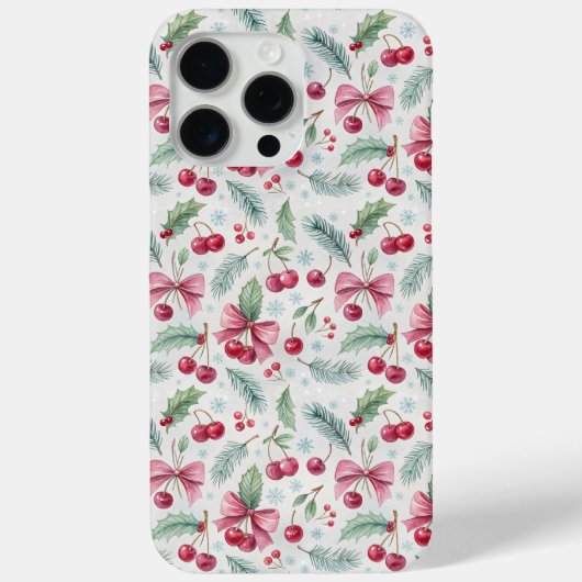 Cherry Christmas Case-Mate iPhone Hülle (Rückseite)