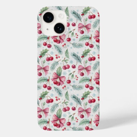 Cherry Christmas Case-Mate iPhone Hülle (Rückseite)