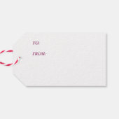 Cherry Christmas Winter Wonderland Wasserfarbe Geschenkanhänger (Rückseite Horizontal)