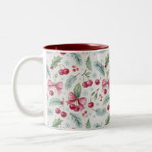 Cherry Christmas Zweifarbige Tasse (Links)