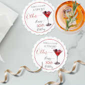 Cherry cocktail A tini bit Older Birthday Untersetzer