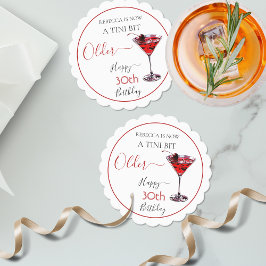 Cherry cocktail A tini bit Older Birthday Untersetzer