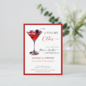 Cherry cocktail A tini bit Older, budget birthday Postkarte (Stehend Vorderseite)